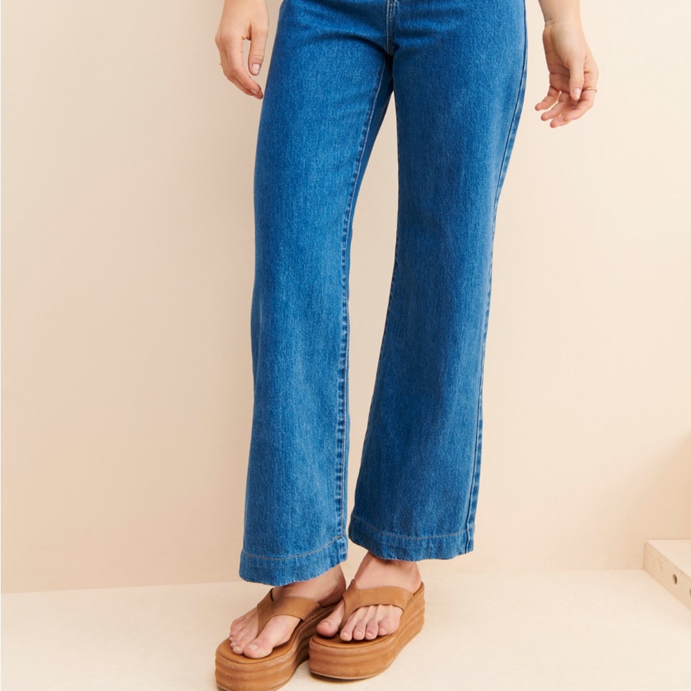 ROLLA'S Blue Flare Wide Leg Denim